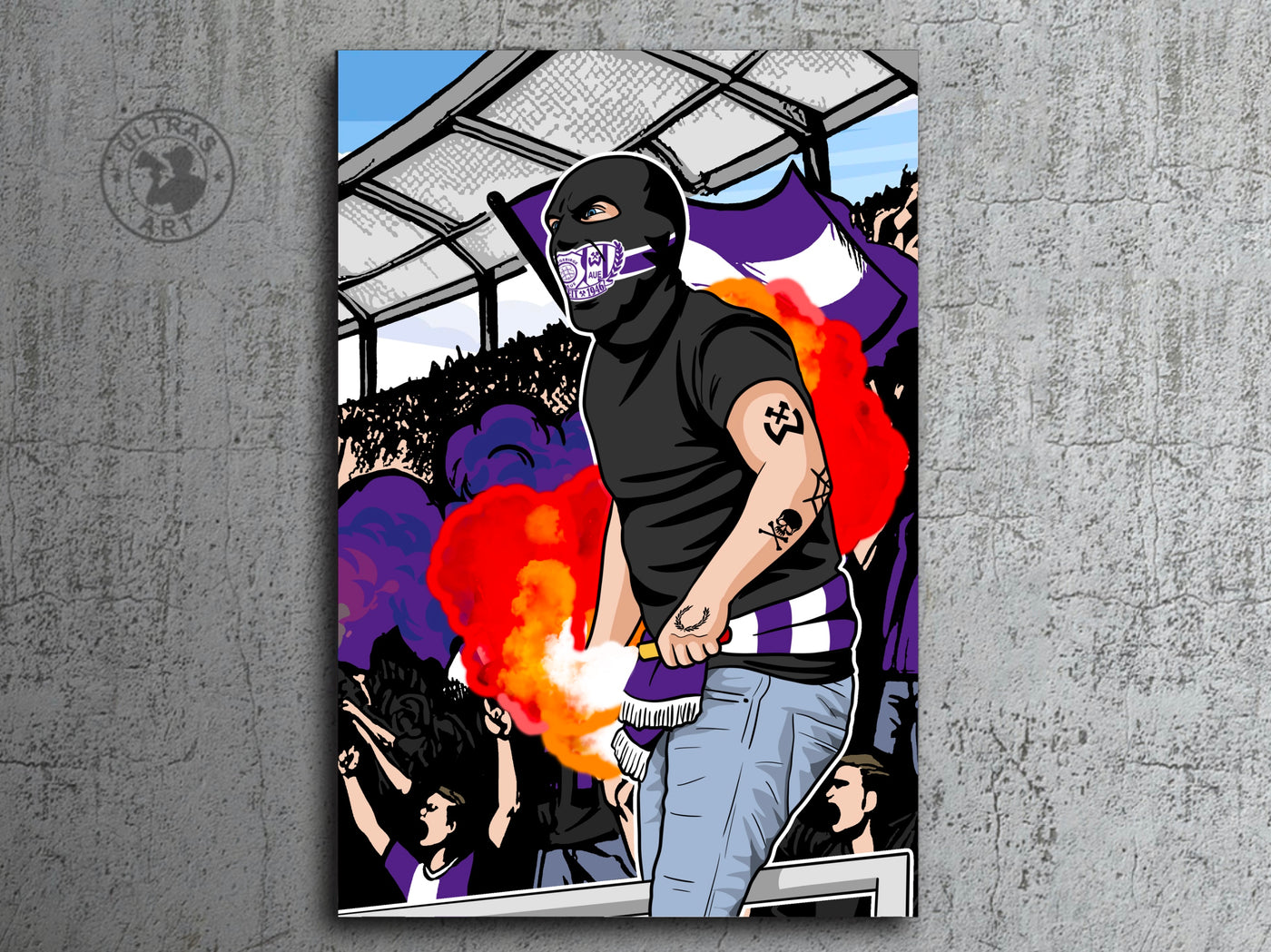 Aue Kunstleinwand "Ultras"