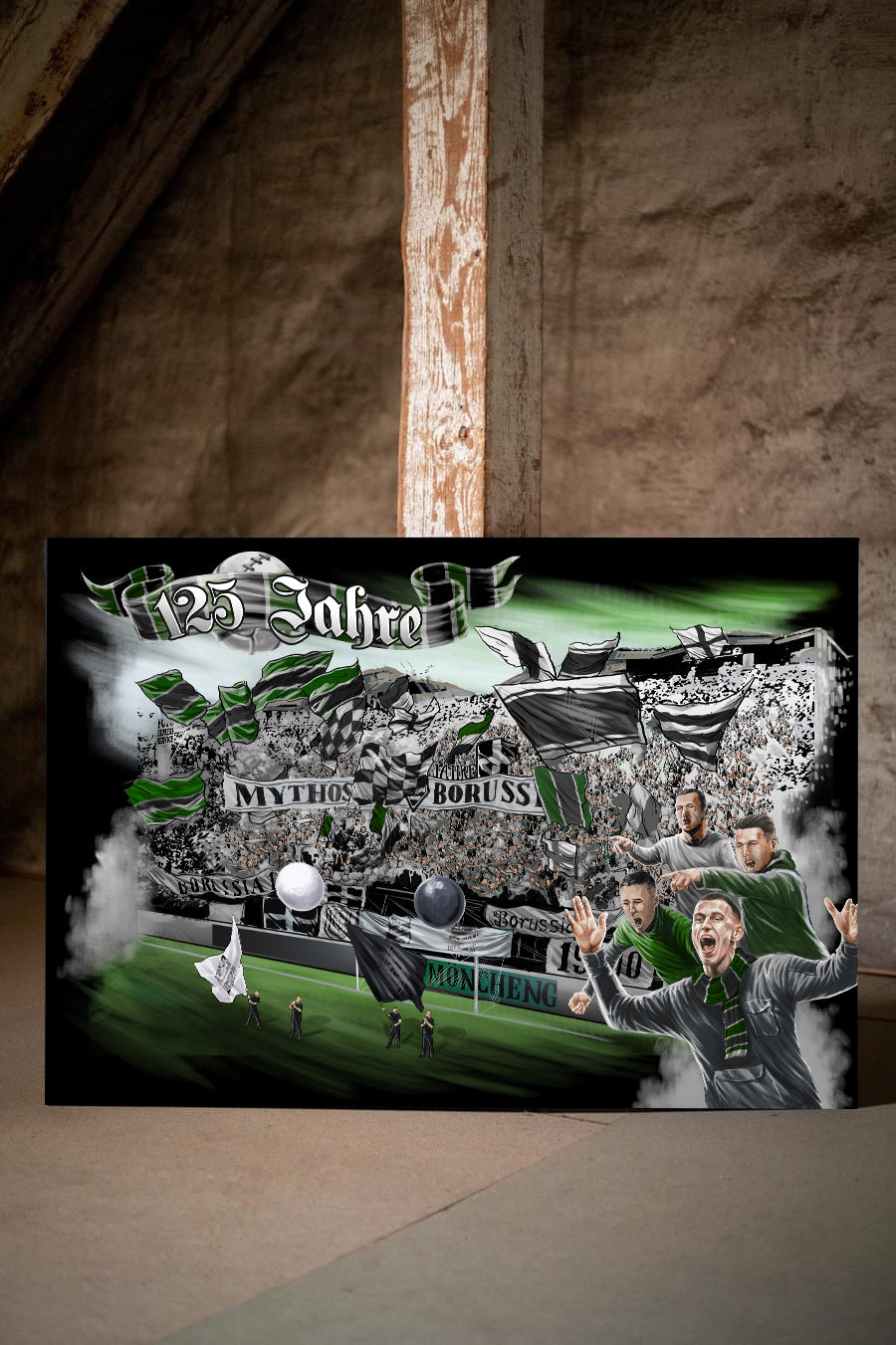 Mönchengladbach Kunstleinwand "125 Jahre"