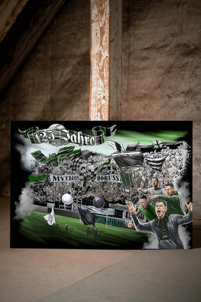 Mönchengladbach Kunstleinwand "125 Jahre"