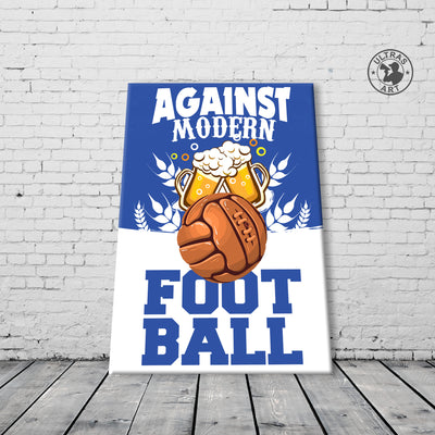Leinwandbild "Against Modern Football" (Blau)