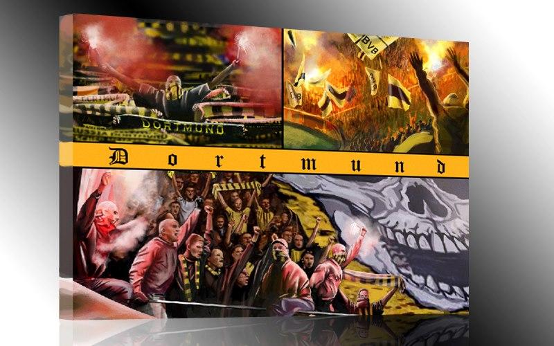 Dortmund Leinwand Collage Sonderedition