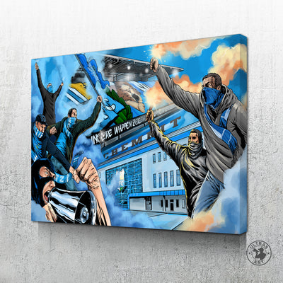Kunstleinwand "Collage Chemnitz" - Ultras Art