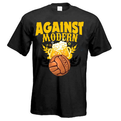 Shirt "Against Modern.." Gelber Druck
