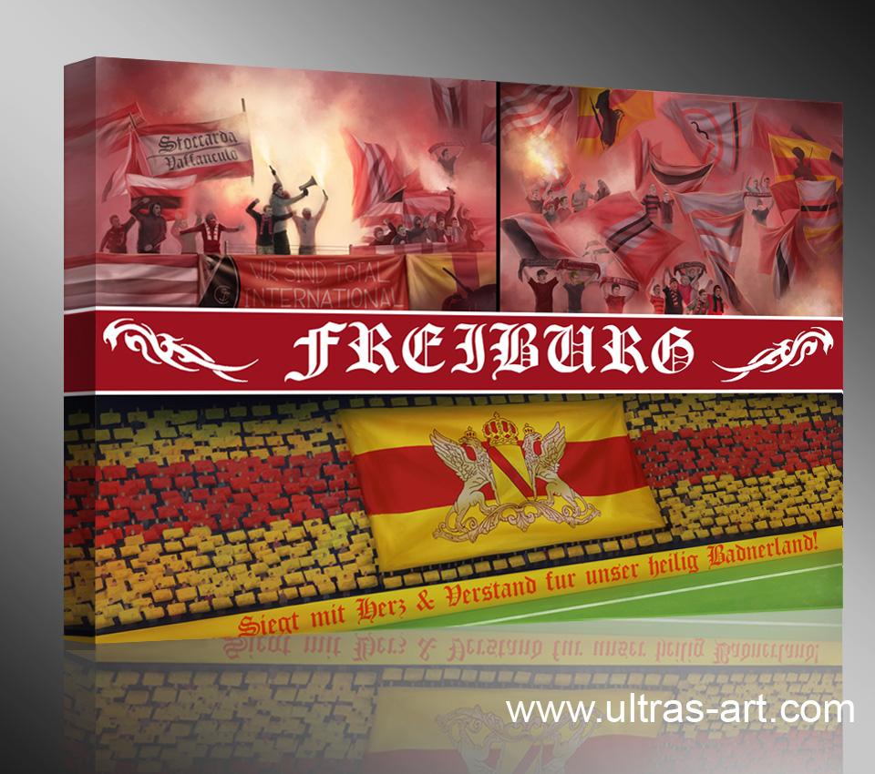 Ultras Freiburg Collage - Kunstleinwand - Ultras Art