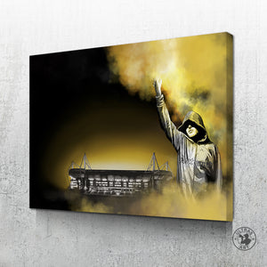 Limitierte Dortmund Leinwand "Stadion" - Ultras Art