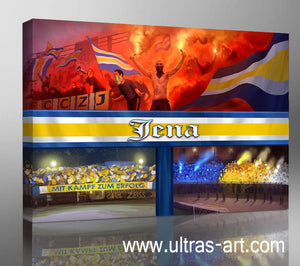 Ultras Jena - Kunstleinwand Collage - Ultras Art