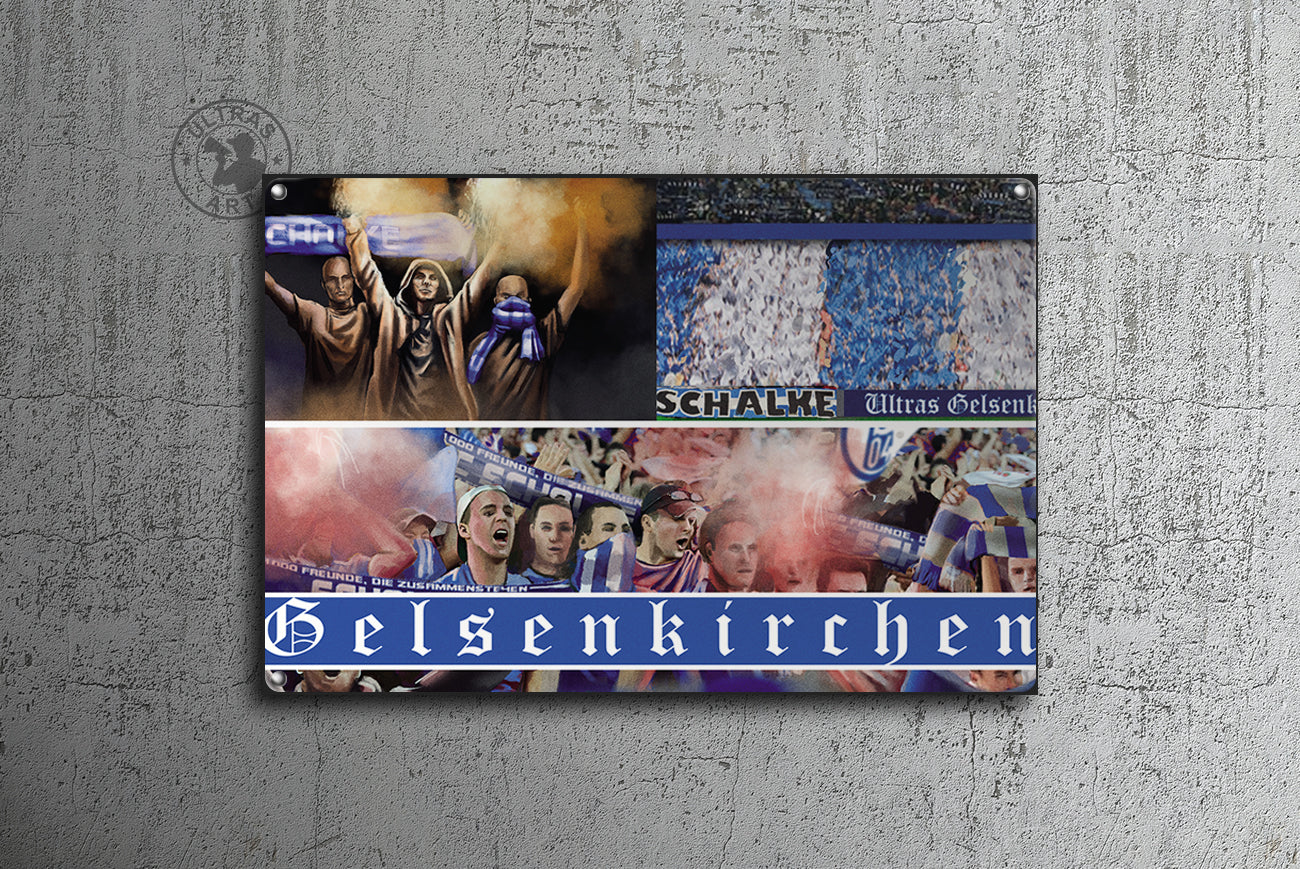 "Gelsenkirchen" Retro-Schild "Collage"