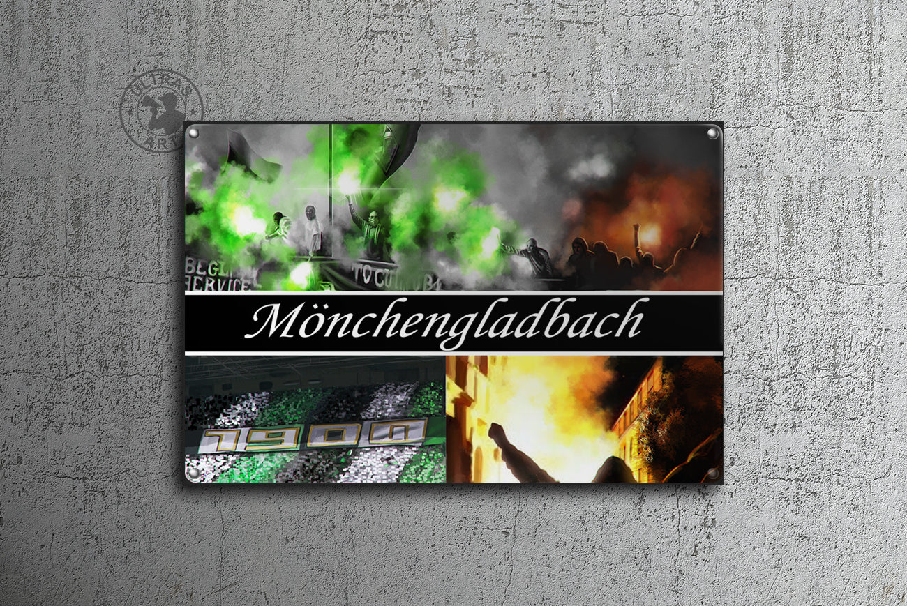 Mönchengladbach Retro Schild "Collage"