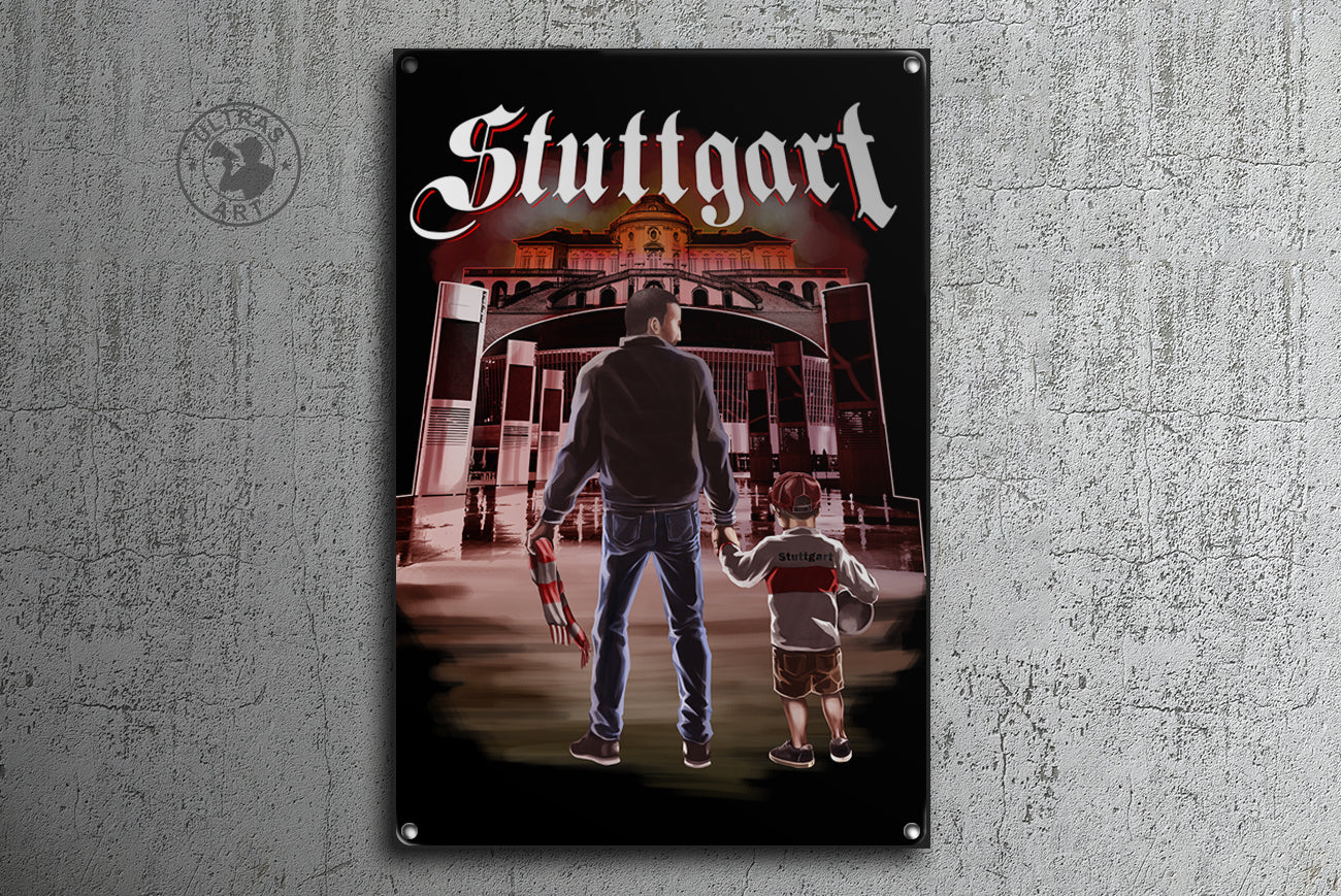 Stuttgart Retro Schild "Vom Vater zum Sohn"