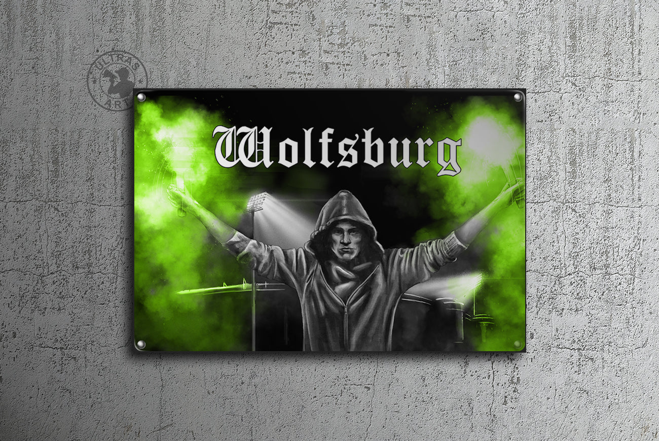 Retro Schild Wolfsburg